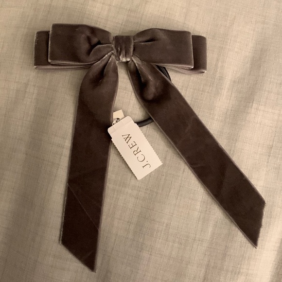 J. Crew Other - J. Crew Velvet Gray Hair Tie